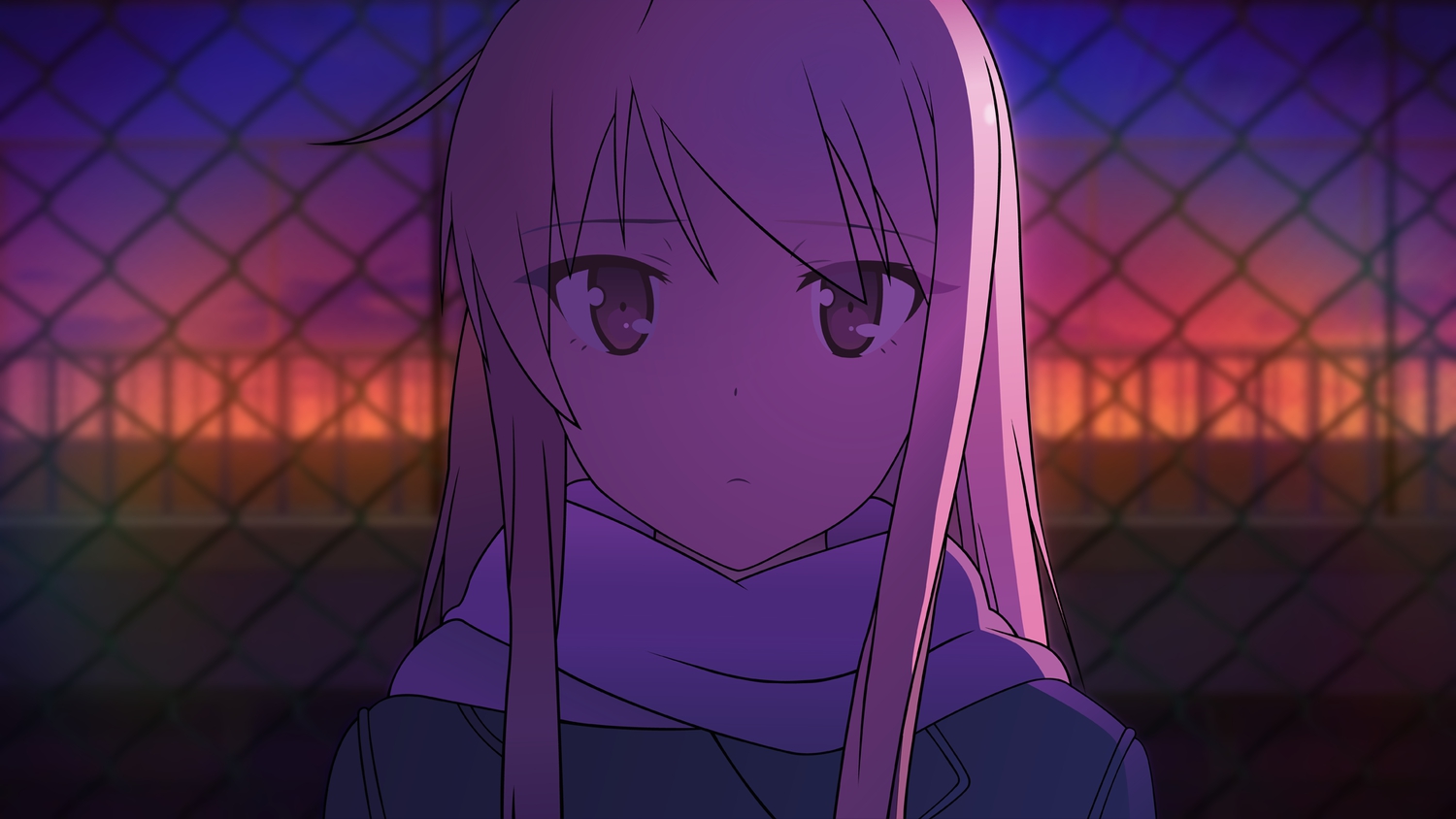 blonde_hair, brown_eyes, close, dark, long_hair, sakura-sou_no_pet_na_kanojo, scarf, shiina_mashiro