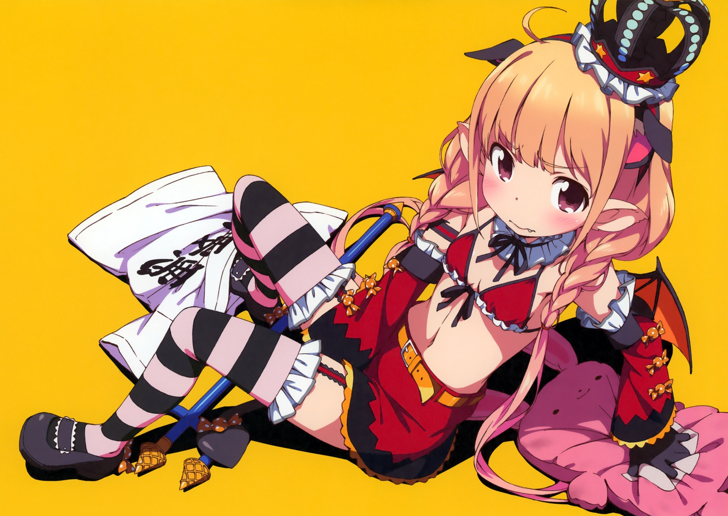 animal_ears, bikini_top, futaba_anzu, hat, idolmaster, idolmaster_cinderella_girls, kanzaki_hiro, pointed_ears