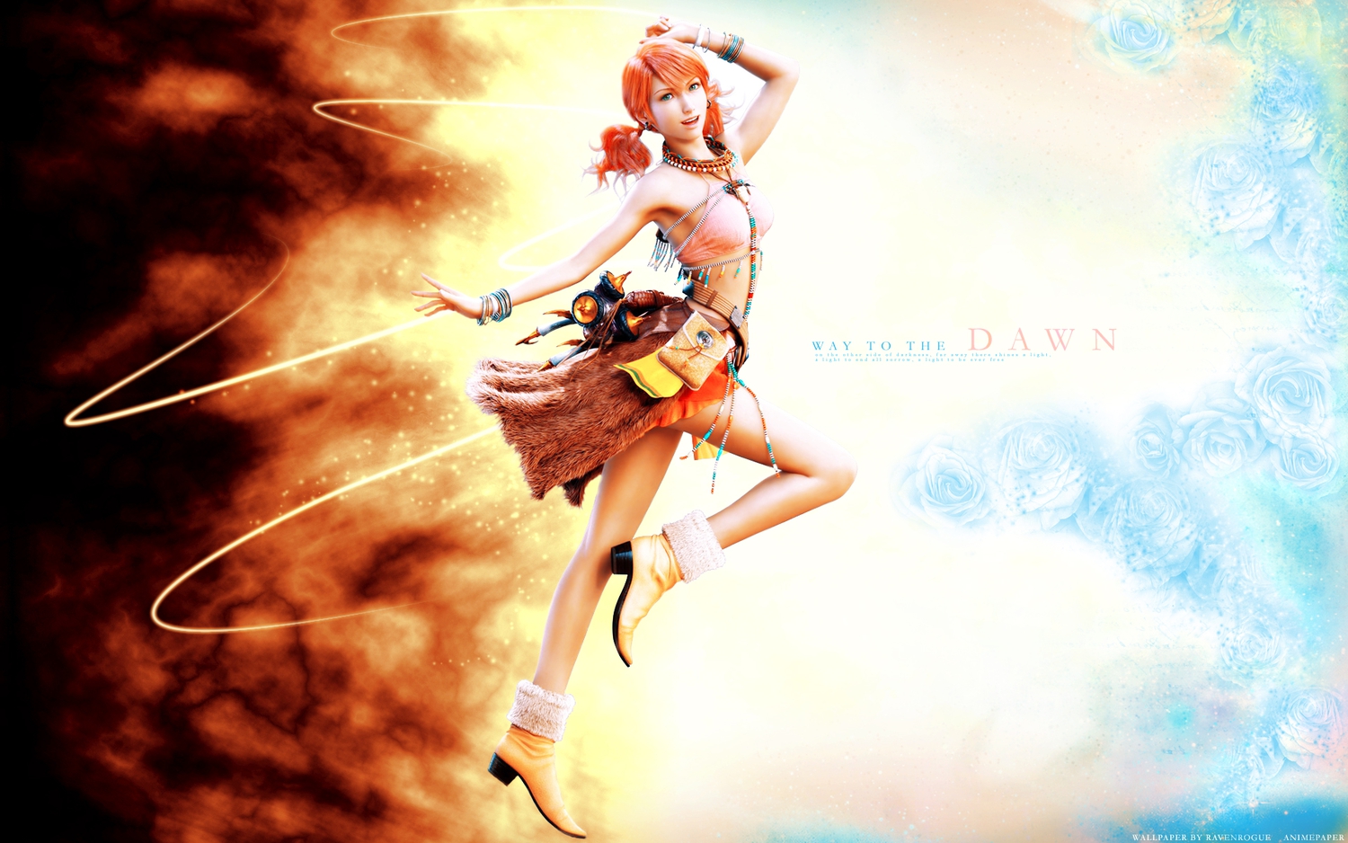 final_fantasy, final_fantasy_xiii, oerba_dia_vanille, orange_hair, tagme_(artist), watermark