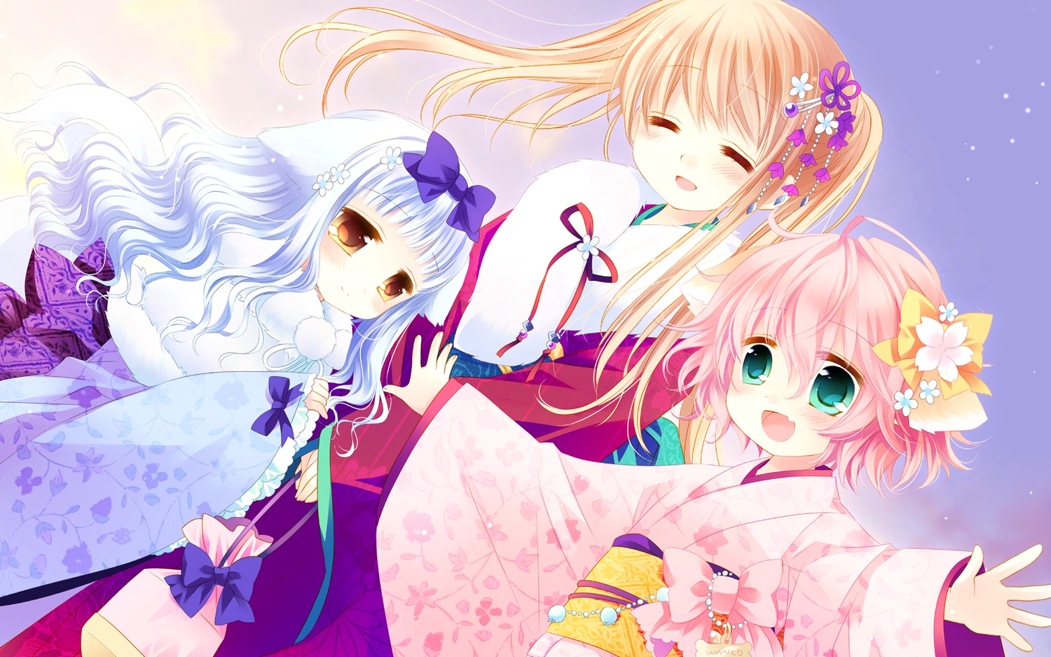 cuffs_(studio), japanese_clothes, kimono, lily_(w&l), sakurazawa_izumi, touko, wanko, wanko_to_lily