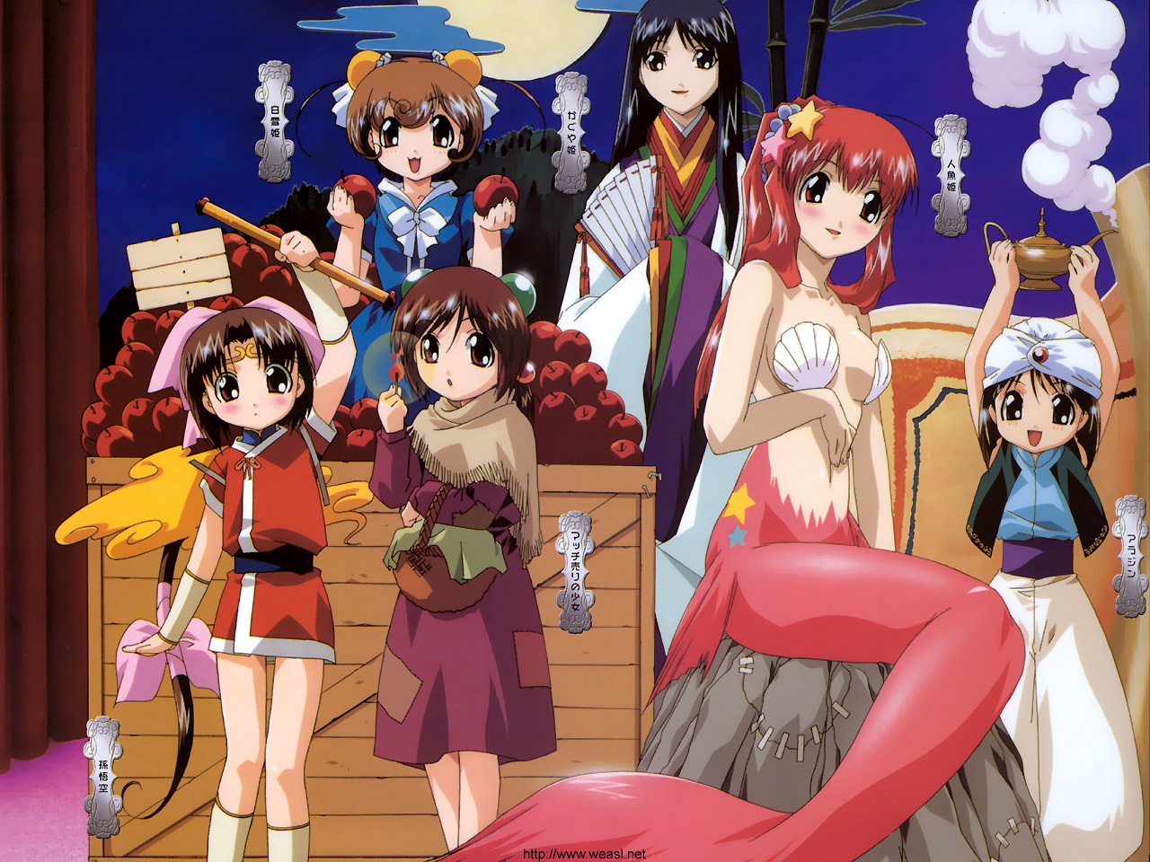 angel, kurumi_(tenshi_no_shippo), midori_(tenshi_no_shippo), momo_(tenshi_no_shippo), ran_(tenshi_no_shippo), ruru, tenshi_no_shippo, yuki_(tenshi_no_shippo)