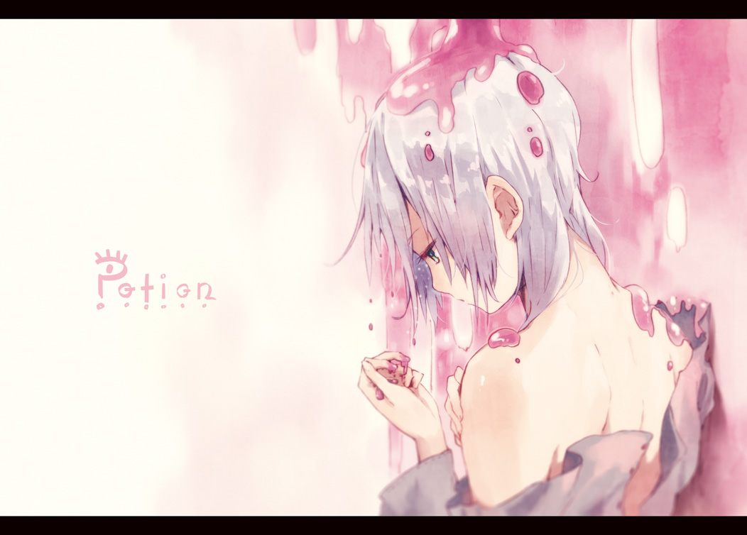 blue_eyes, hrd, no_bra, original, tagme, white_hair