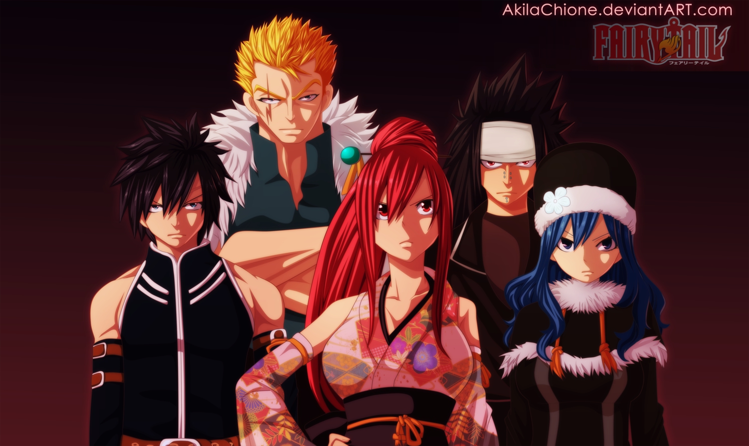 blonde_hair, blue_eyes, blue_hair, erza_scarlet, fairy_tail, gray_fullbuster, juvia_loxar, male