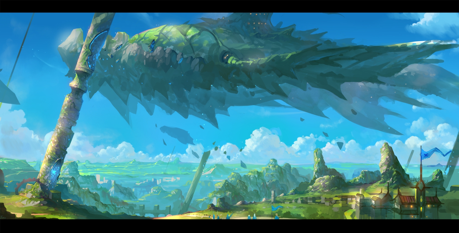 clouds, fom_(lifotai), landscape, original, pixiv_fantasia, scenic, sky