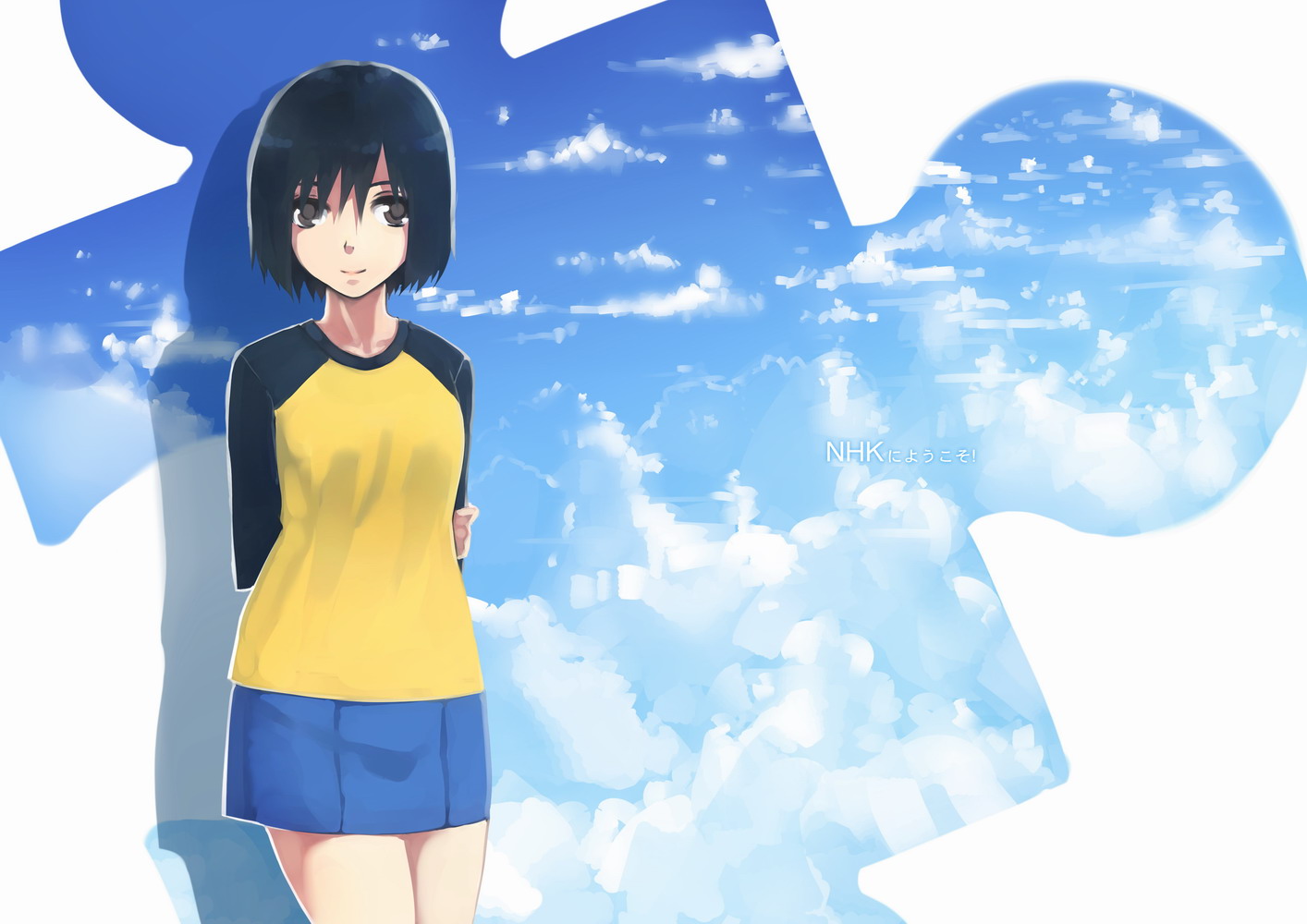 aoki_(miharuu), black_eyes, black_hair, nakahara_misaki, nhk_ni_youkoso, short_hair