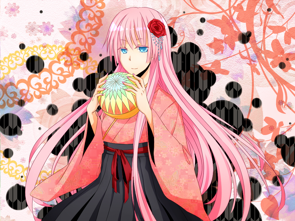 japanese_clothes, megurine_luka, mozukugumi, vocaloid