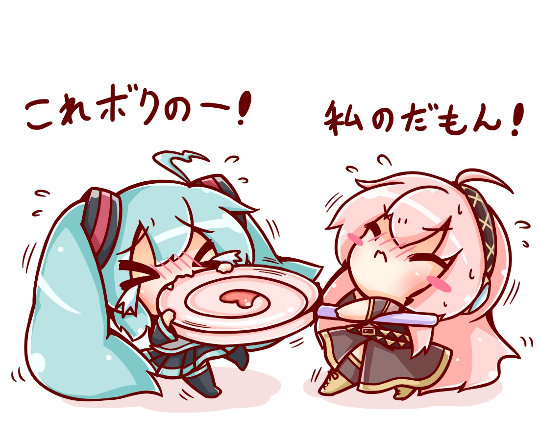 candy, hatsune_miku, megurine_luka, ritateo, vocaloid