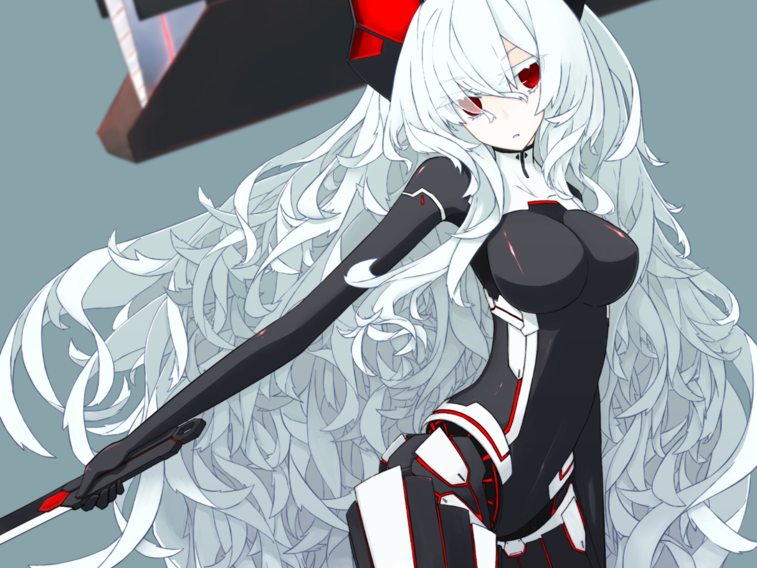 amagimikoto, long_hair, mechagirl, red_eyes, tagme, white_hair