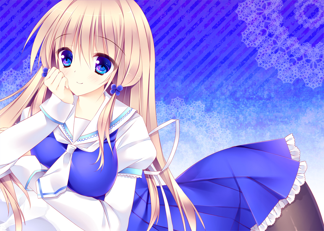 blonde_hair, blue, blue_eyes, original, pantyhose, skirt, sorai_shinya, tagme