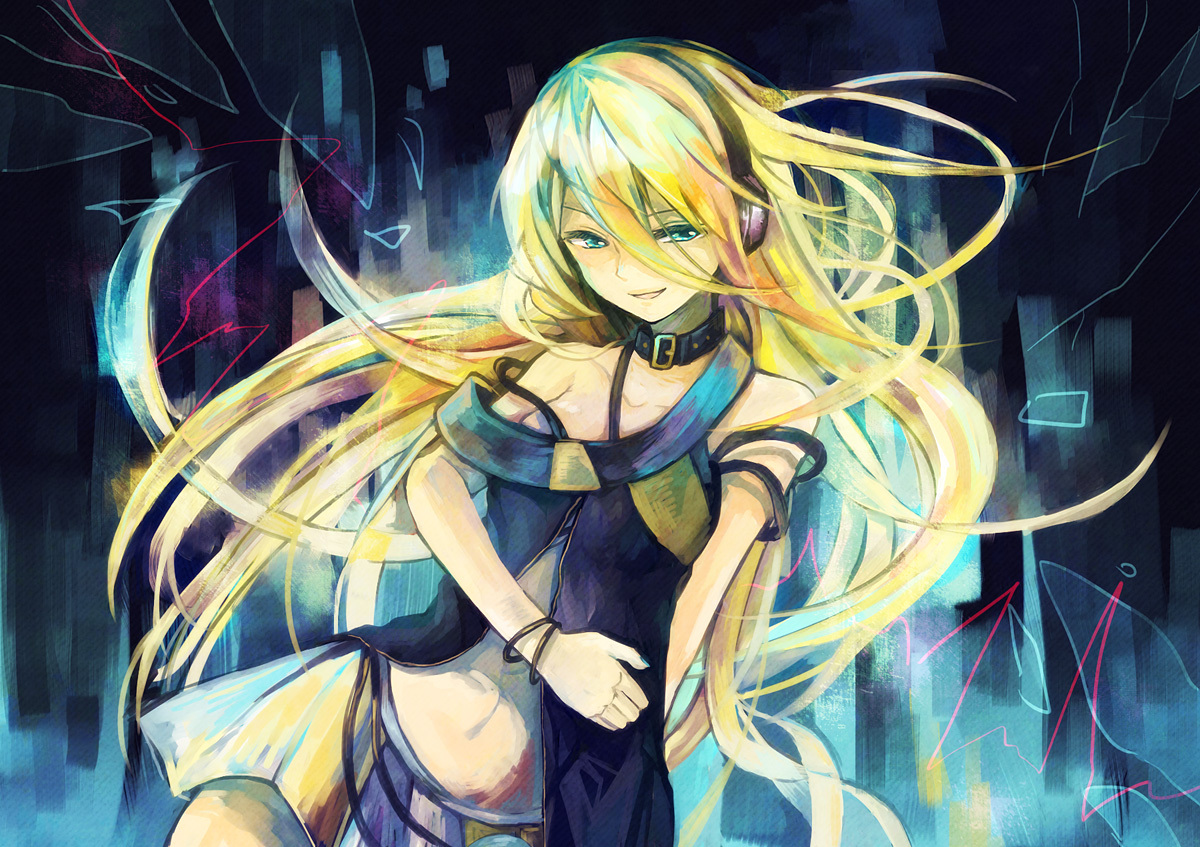 blue_eyes, headphones, lily_(vocaloid), usky, vocaloid