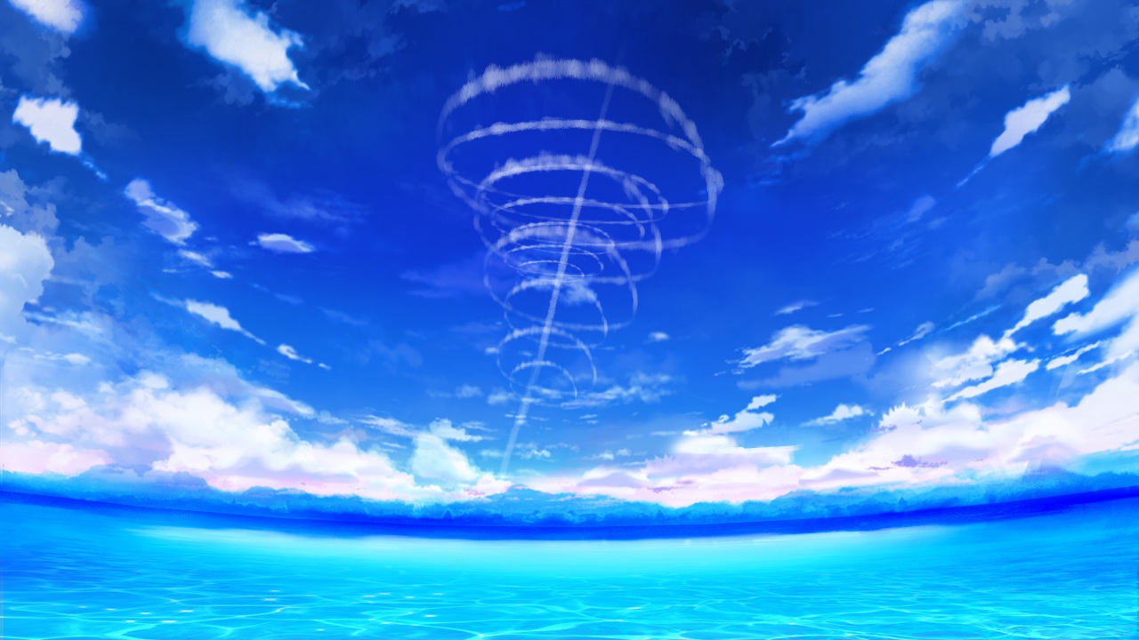clouds, no_humans, okazaki_mitsuki, original, scenic, sky, water