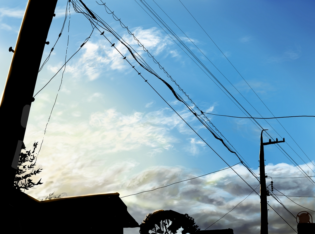 building, city, clouds, kinoto_(ruindivinity), no_humans, original, scenic, silhouette