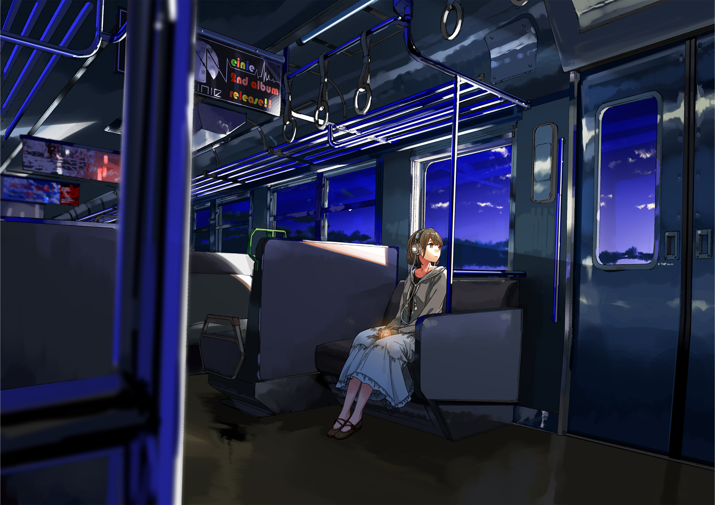 headphones, kurono-kuro, original, train