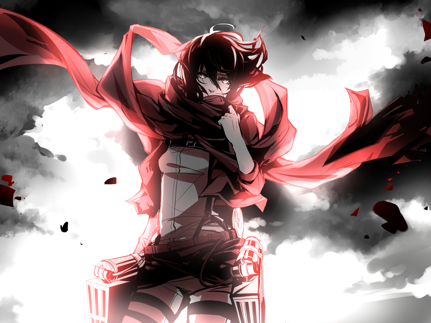 kristin13_(koushui13), mikasa_ackerman, scarf, shingeki_no_kyojin