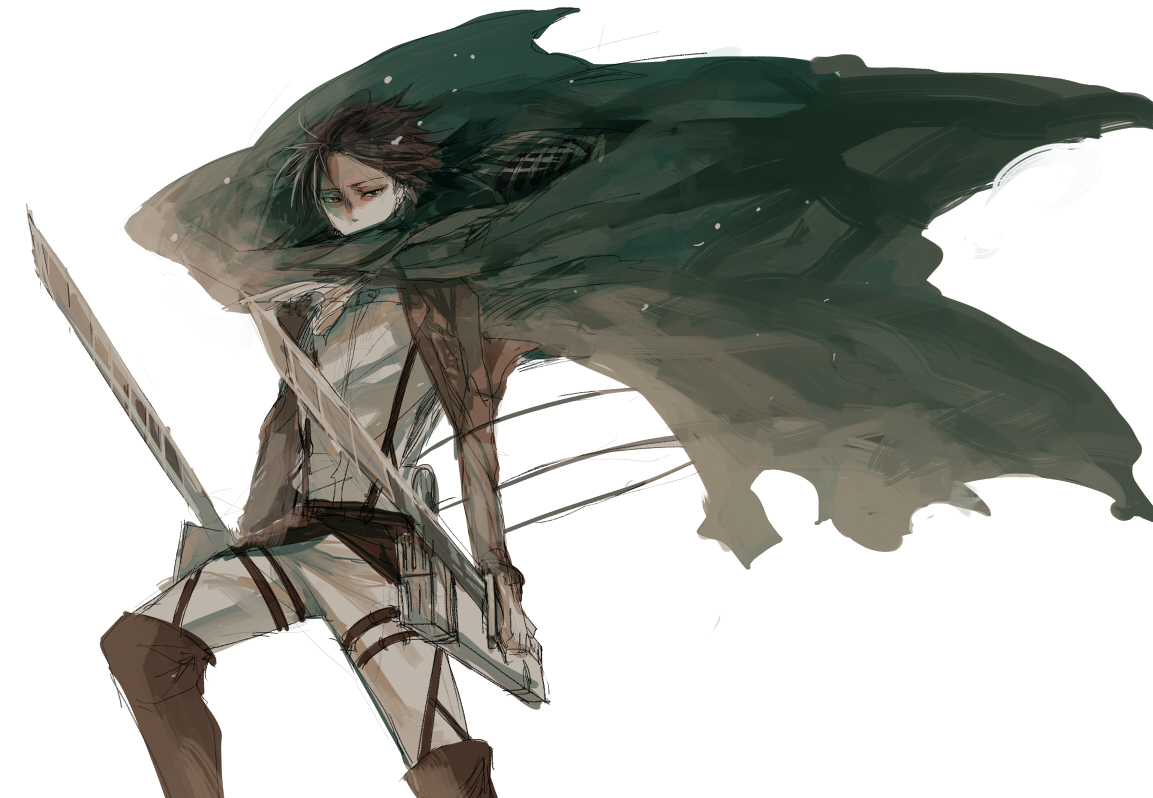 aliasing, all_male, levi_ackerman, male, nair, shingeki_no_kyojin, sword, weapon