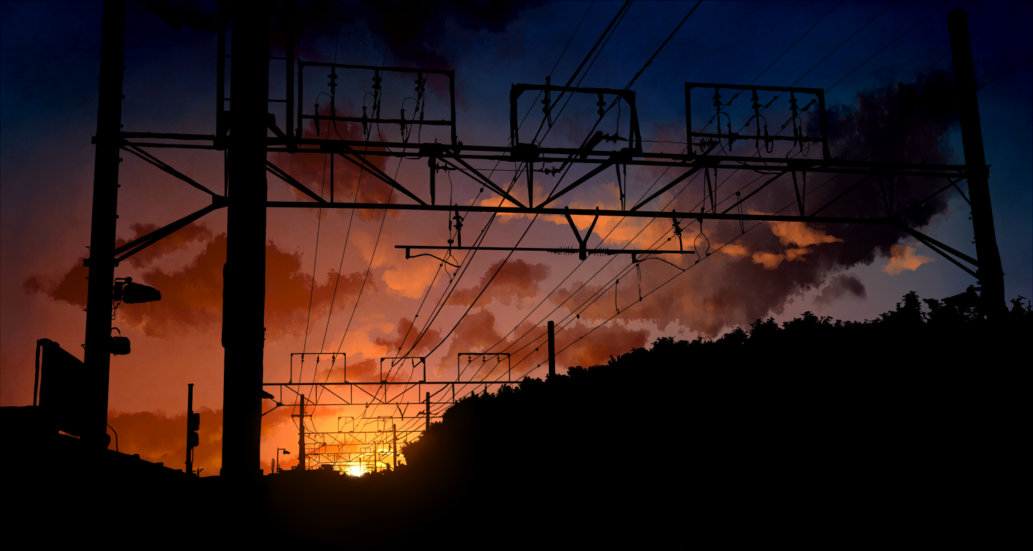 clouds, kibunya_39, landscape, original, scenic, silhouette, sky, sunset