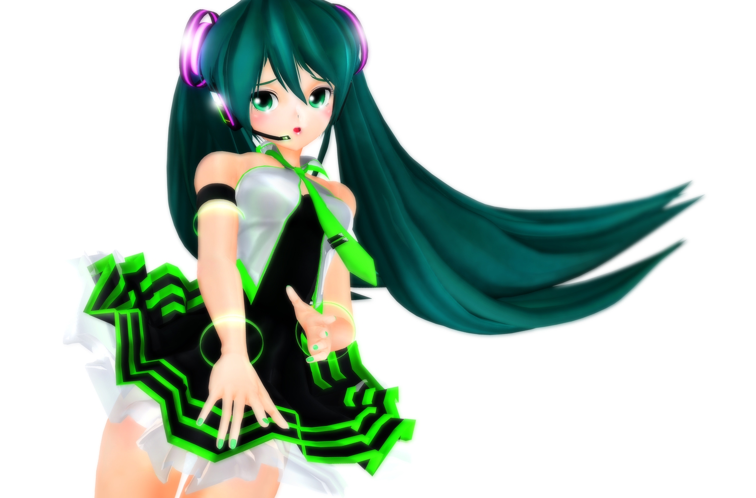 3d, ektyr_y, hatsune_miku, twintails, vocaloid, white