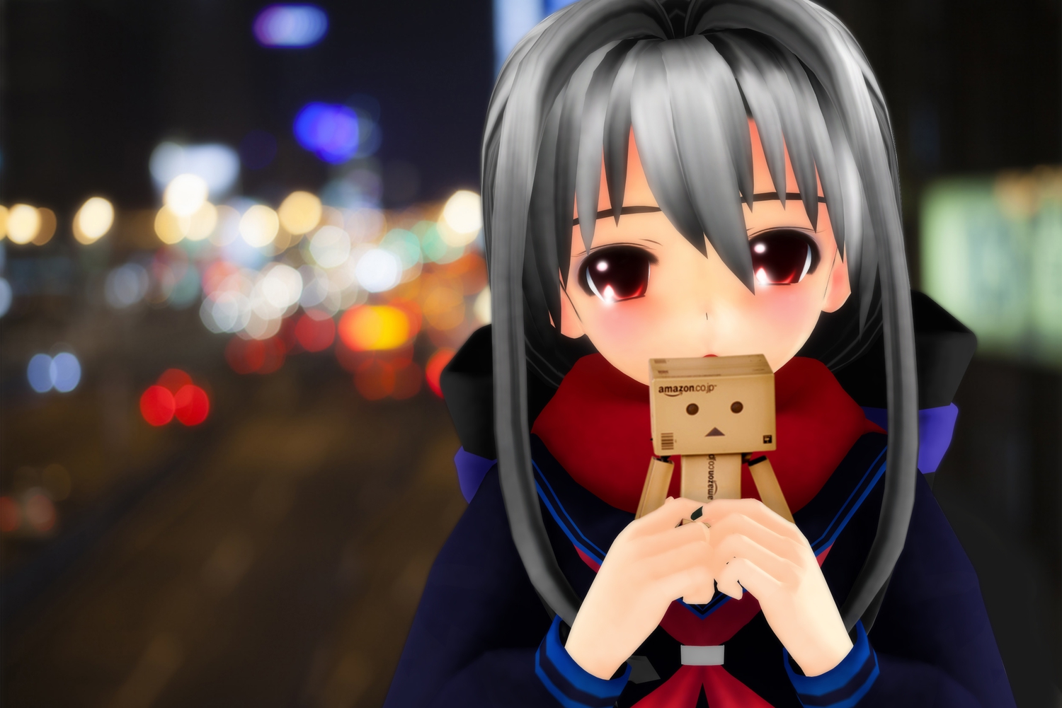 3d, ektyr_y, gray_hair, red_eyes