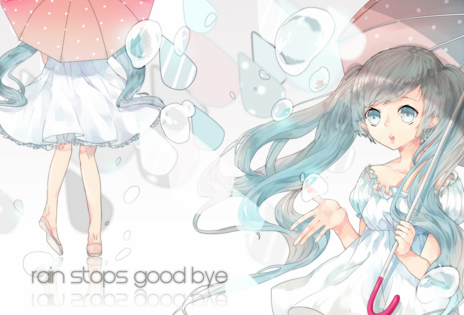 dress, hatsune_miku, he_ji_(ryou), umbrella, vocaloid