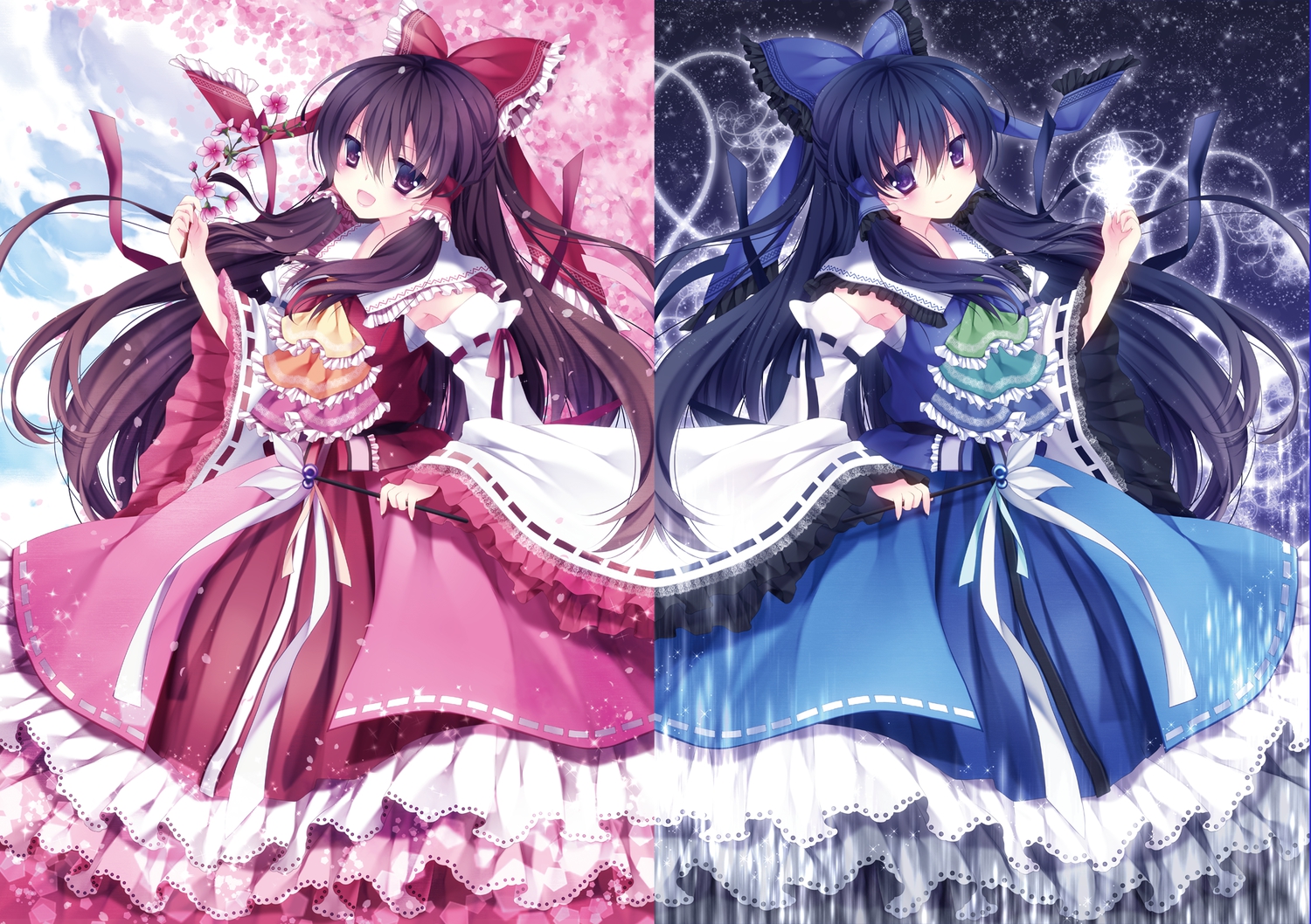 hakurei_reimu, japanese_clothes, mikazuki_sara, miko, touhou