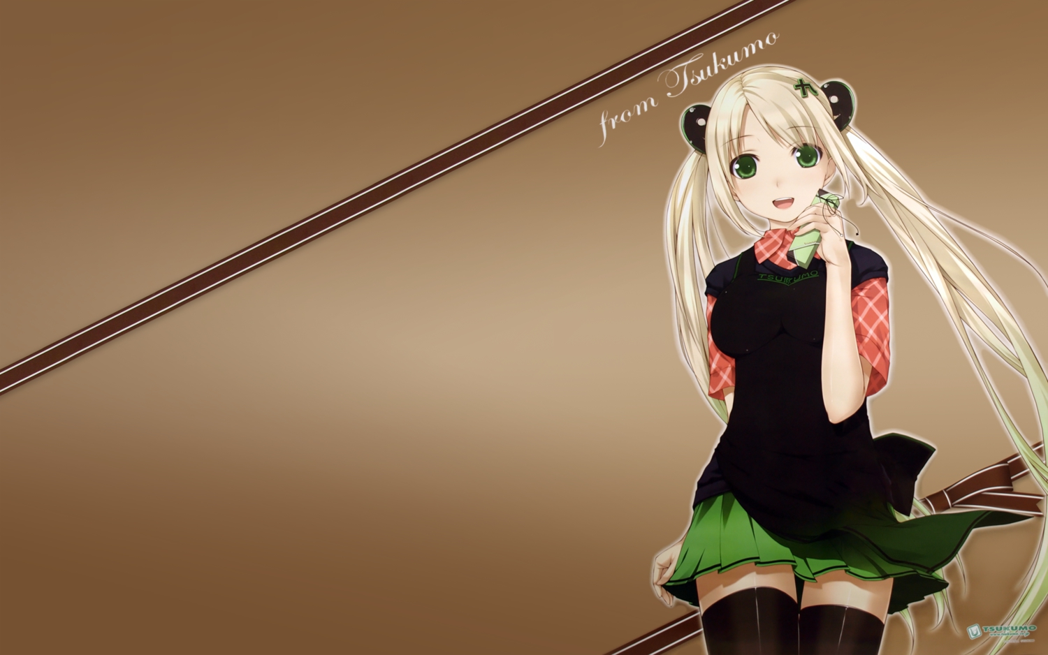 blonde_hair, green_eyes, ooji, tagme, thighhighs