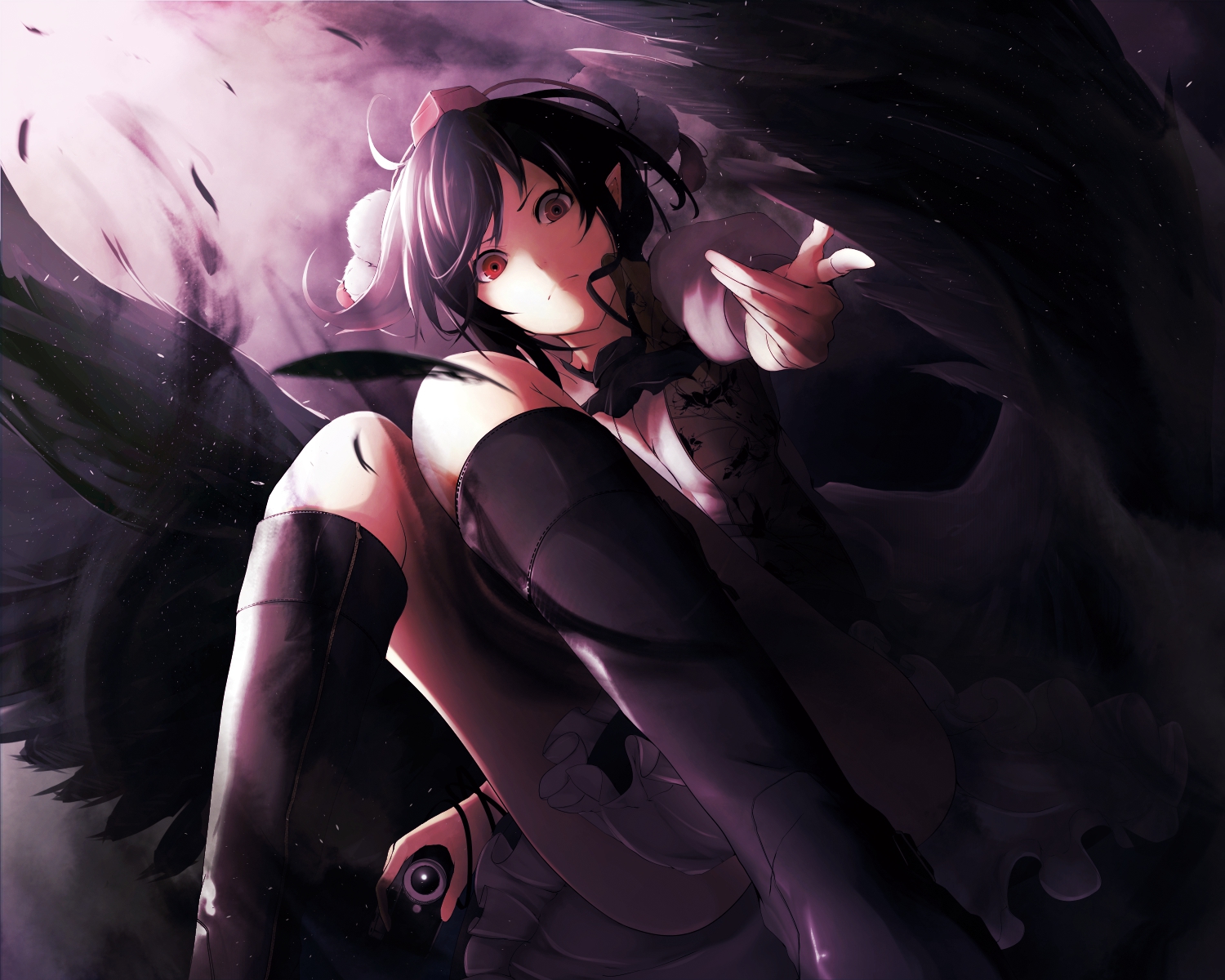 camera, pointed_ears, shameimaru_aya, touhou, yugeoryouki