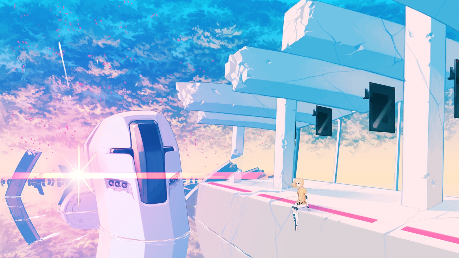 asgr, landscape, original, robot, scenic, techgirl, water