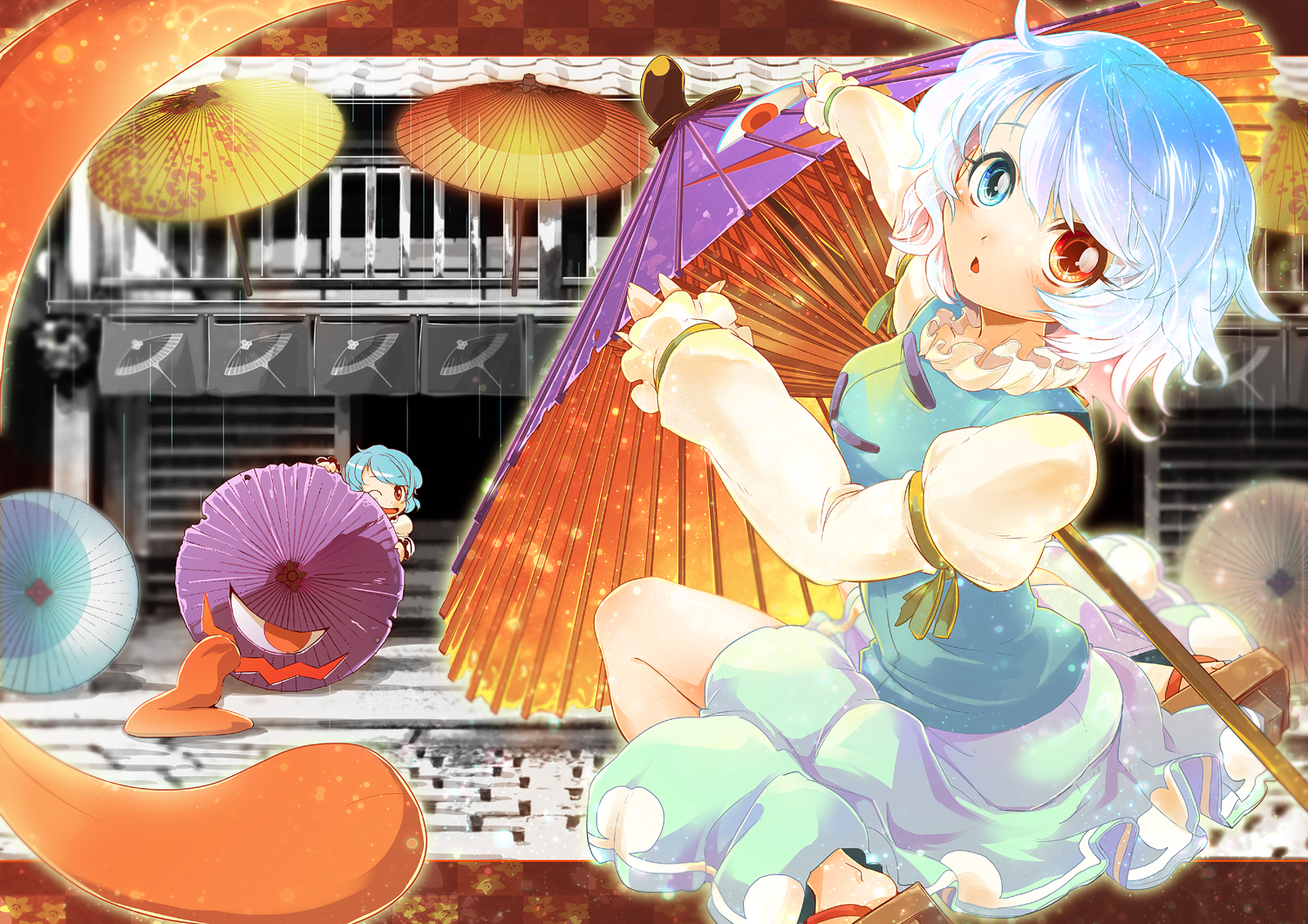 bicolored_eyes, im_(badmasa), tatara_kogasa, touhou, umbrella
