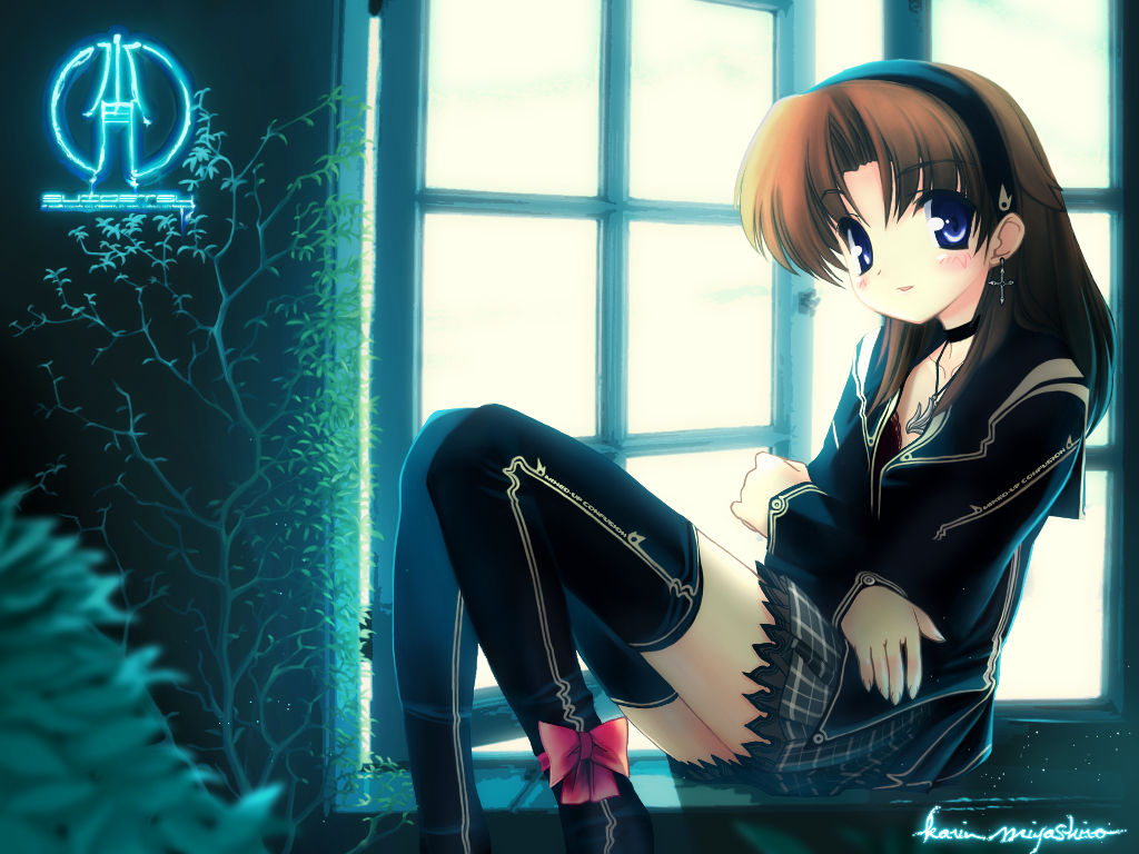 blush, miyashiro_karin, suigetsu, thighhighs