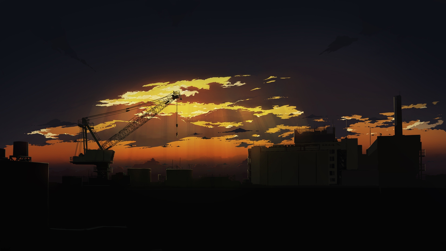 dark, el-f, no_humans, original, scenic, sunset