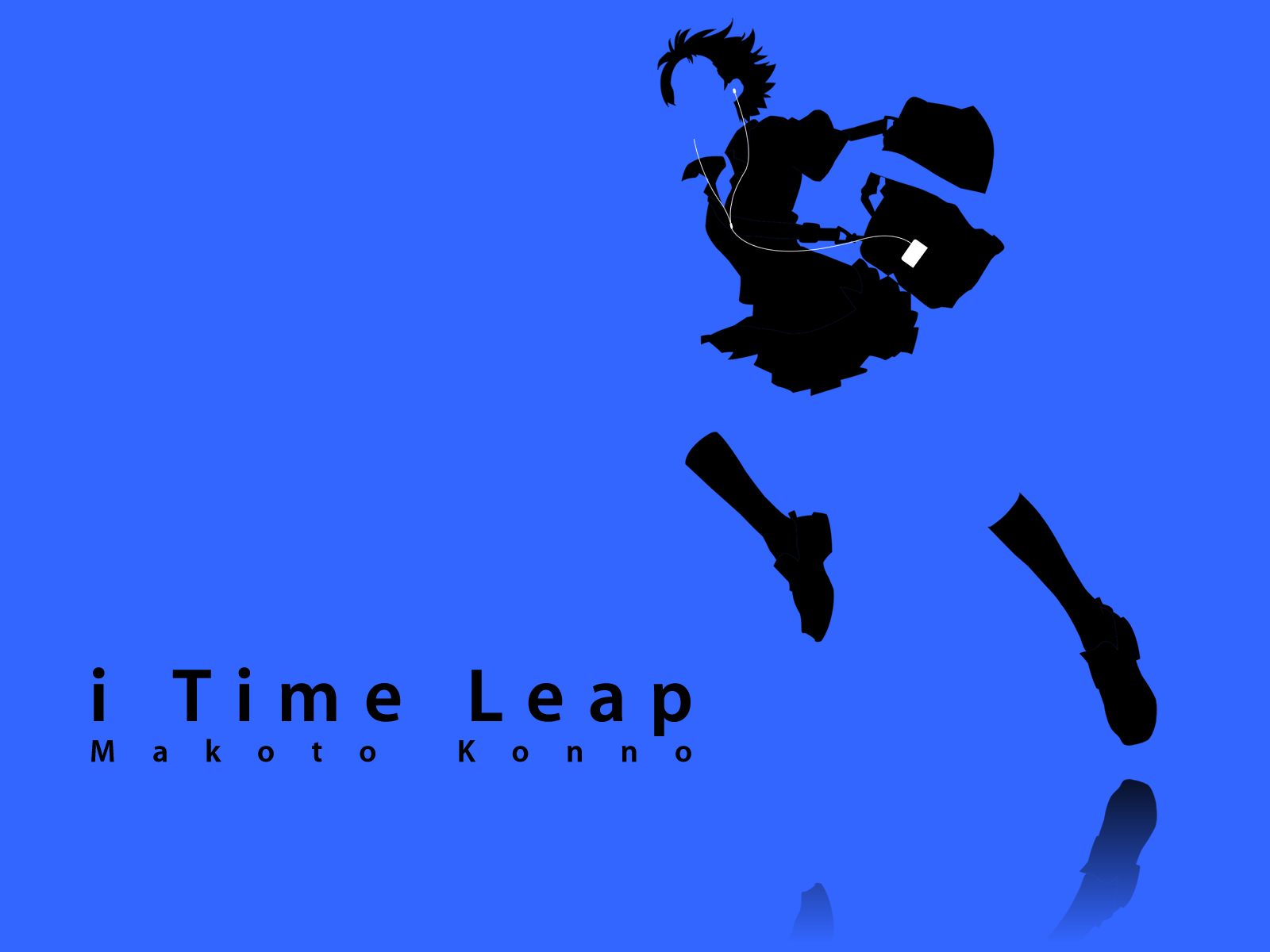 ipod, konno_makoto, parody, silhouette, toki_wo_kakeru_shoujo