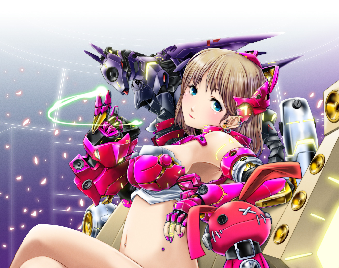 ak2, armor, blue_eyes, mechagirl, m-project, original