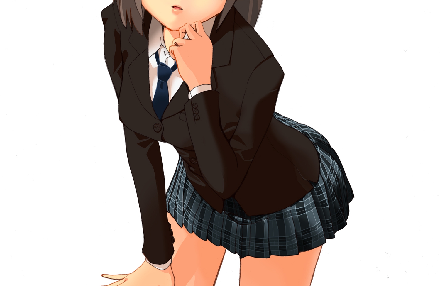 close, fujita_(condor), original, school_uniform, skirt, suit, tie, white