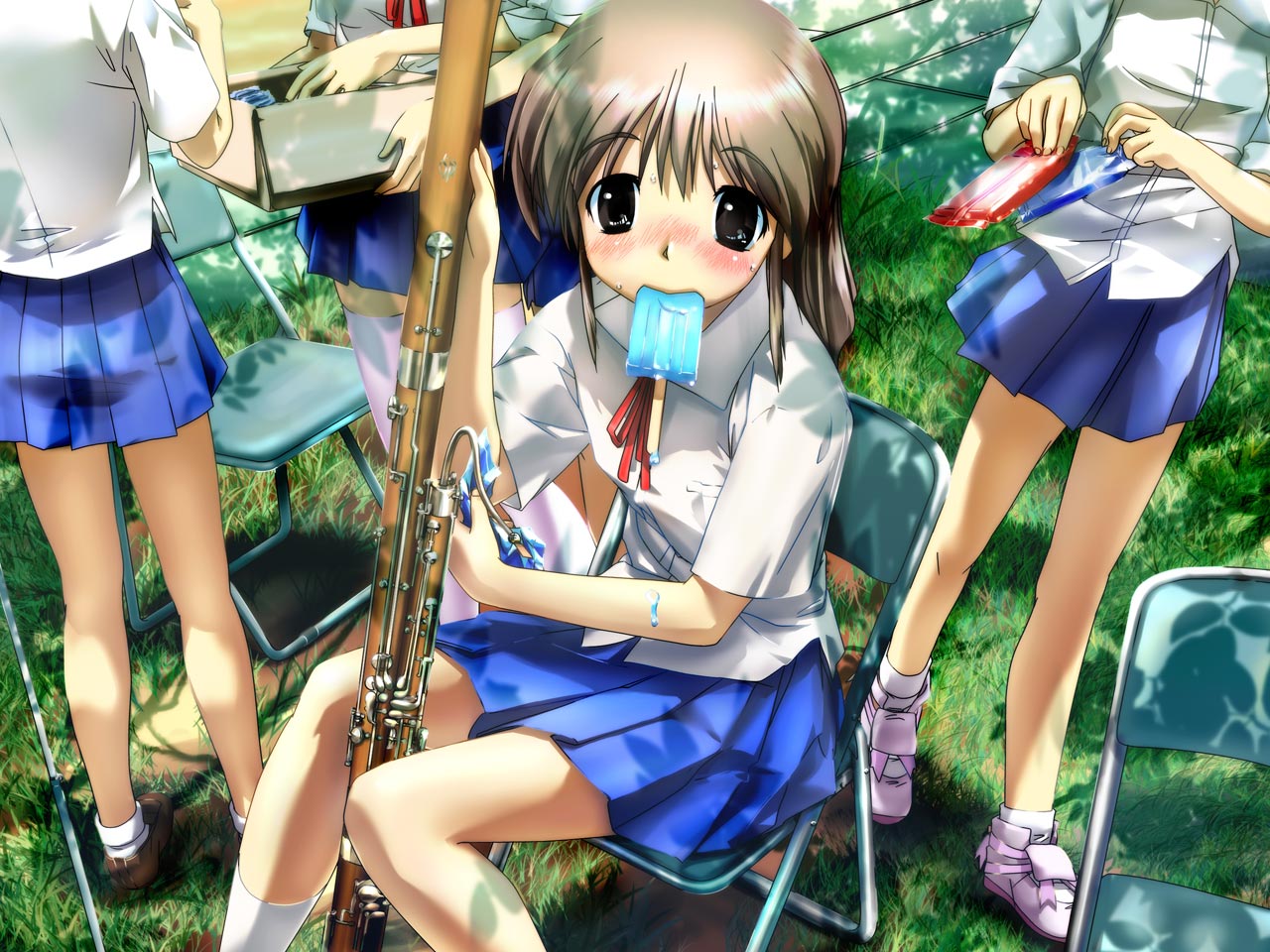 ashibe_ryou, blush, school_uniform, summer, tagme