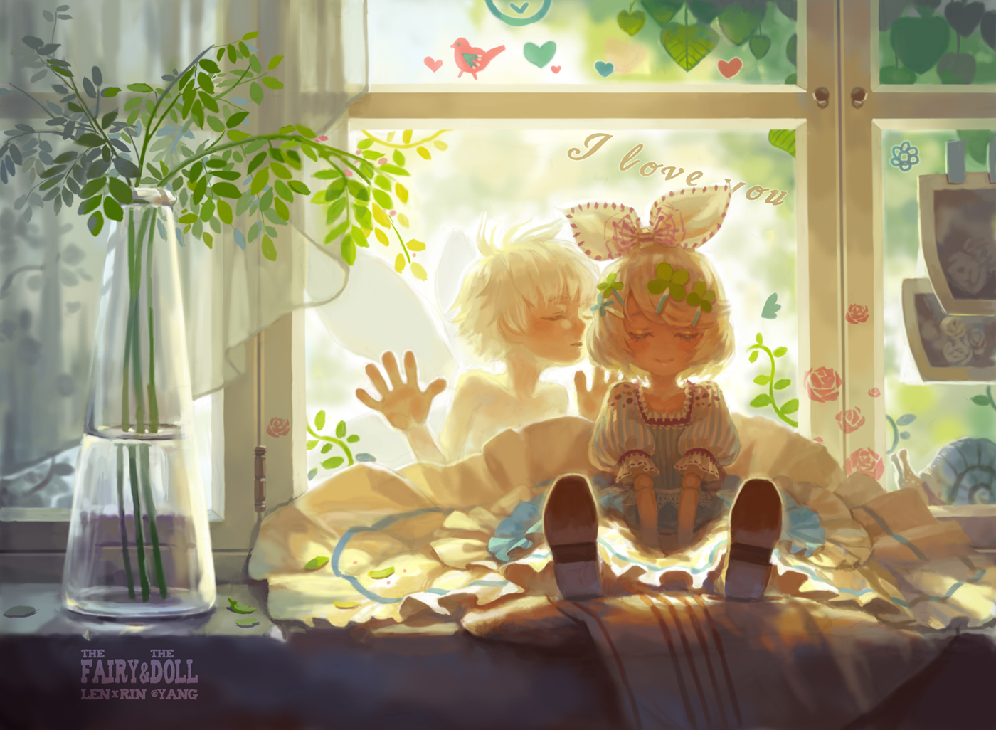 doll, dress, fairy, kagamine_len, kagamine_rin, male, vocaloid, yang_niangniang