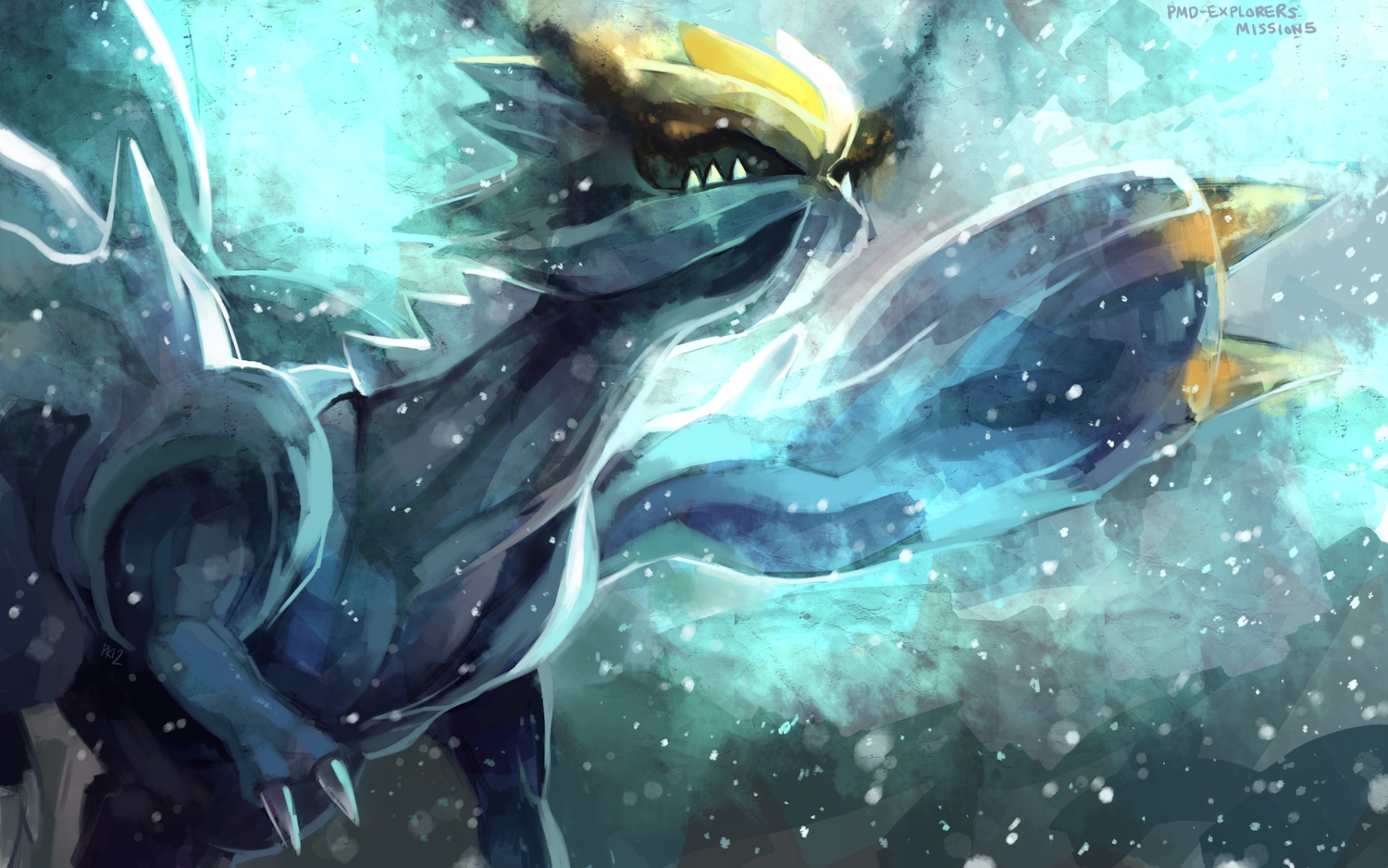 dragon, kyurem, no_humans, pokemon, purple_kecleon, wings, yellow_eyes