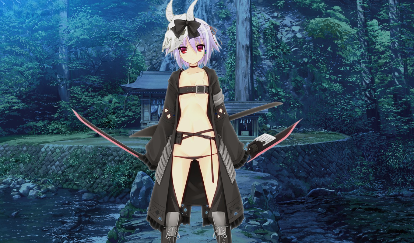 itaya_saaya, panties, short_hair, sword, third-party_edit, underwear, weapon