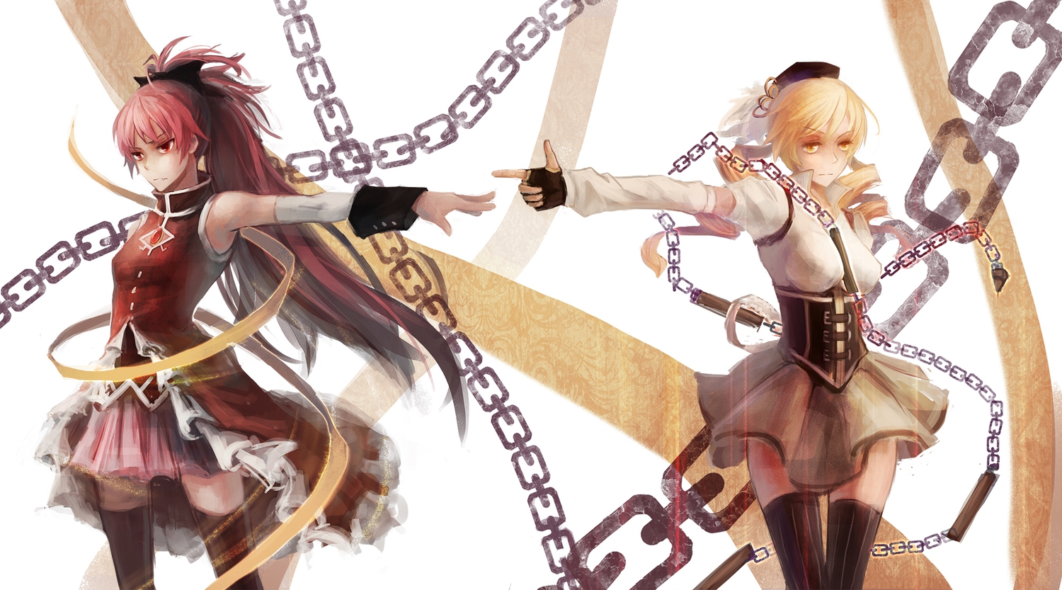 die_(artist), mahou_shoujo_madoka_magica, sakura_kyouko, tomoe_mami