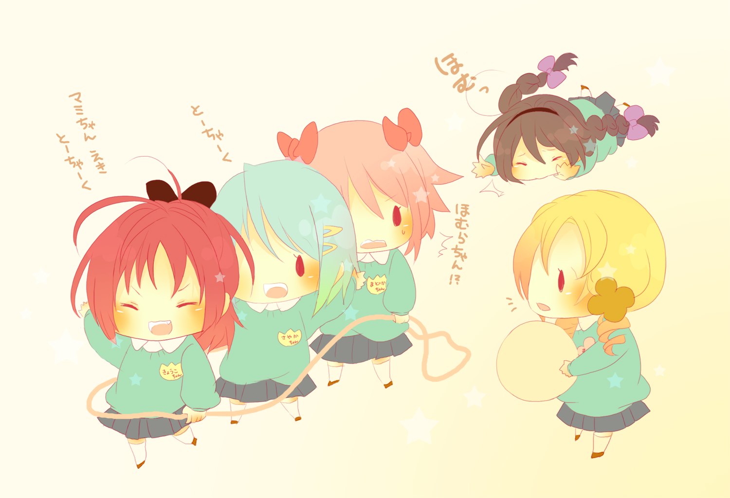 akemi_homura, kaname_madoka, mahou_shoujo_madoka_magica, miki_sayaka, mmco, sakura_kyouko, tomoe_mami