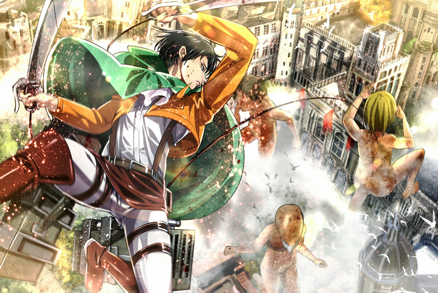 all_male, levi_ackerman, male, shingeki_no_kyojin, yuna_(rutera)