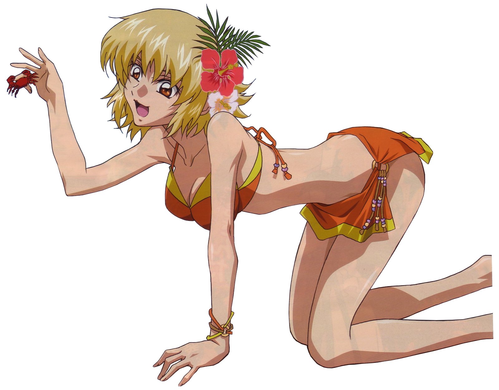 bikini, cagalli_yula_athha, gundam_seed, mobile_suit_gundam, swimsuit, white