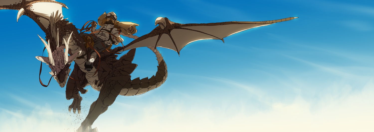 dragon, dualscreen, goggles, hatsuga_(dmaigmai), original, sky