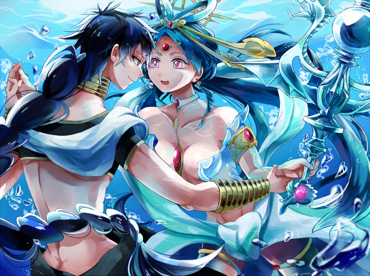breasts, judal, magi_the_labyrinth_of_magic, ren_kougyoku, sana423, underwater, water