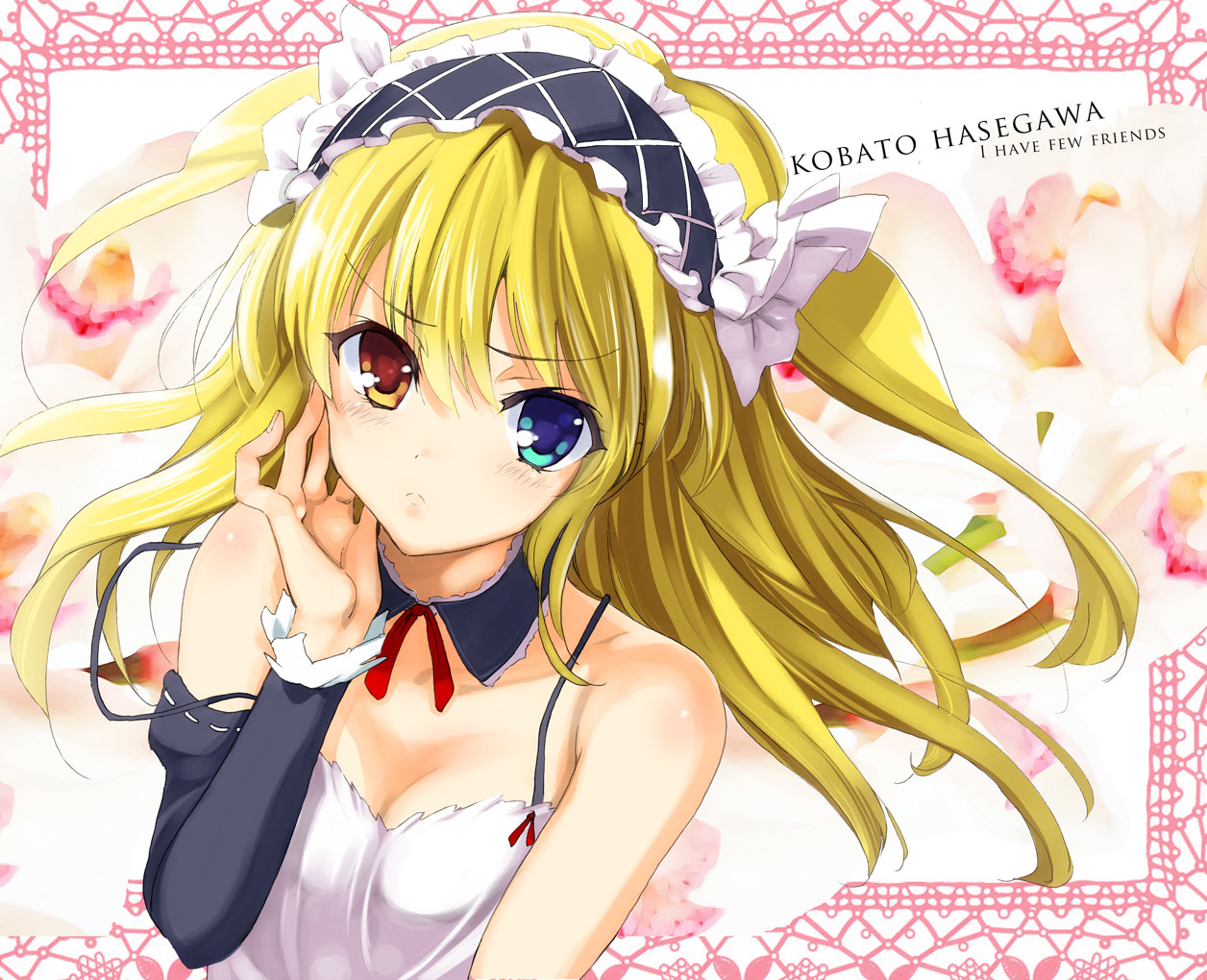 bicolored_eyes, blonde_hair, boku_wa_tomodachi_ga_sukunai, hasegawa_kobato, metallican, tagme