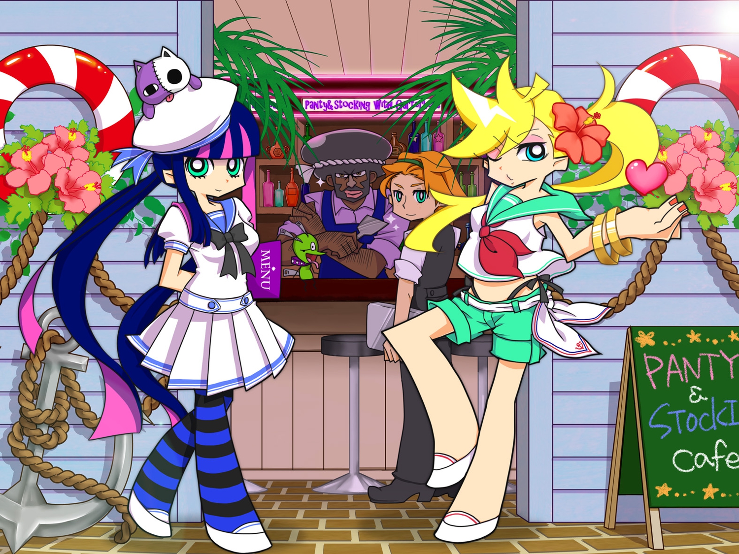 briefs_(character), chuck, garterbelt_(character), panty_&_stocking_with_garterbelt, panty_(character), stocking_(character), watarusuke