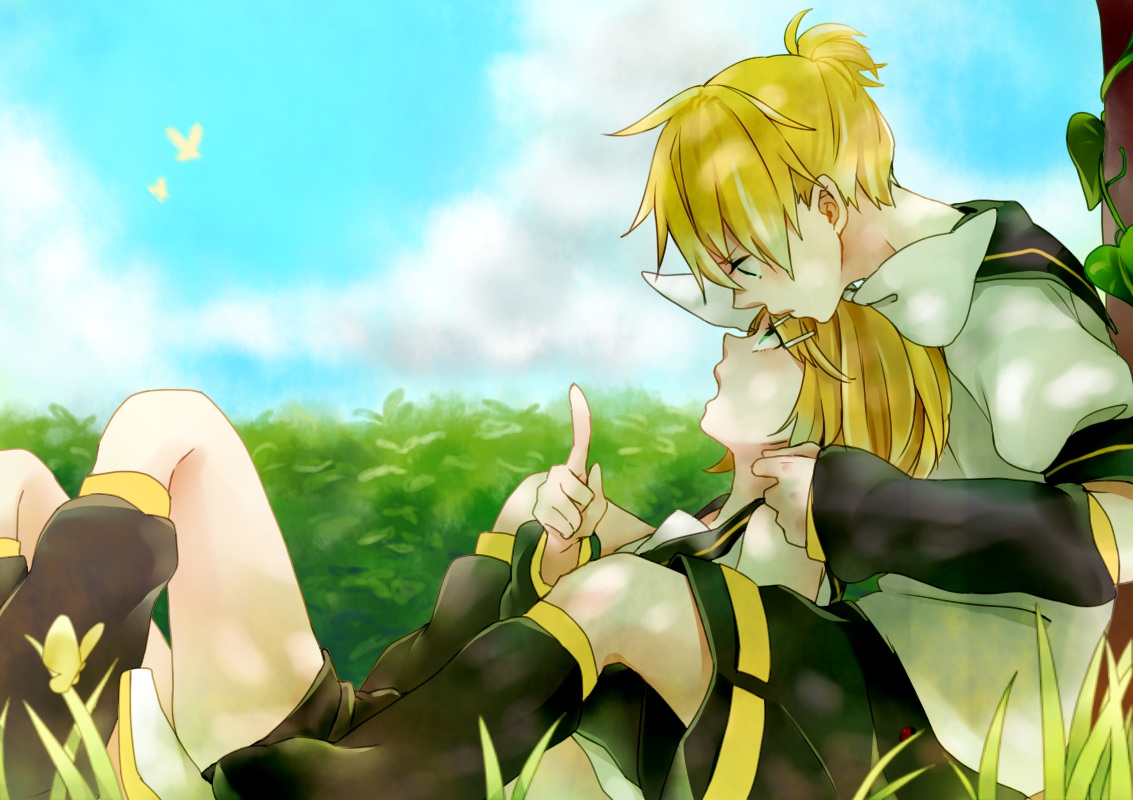 kagamine_len, kagamine_rin, kuronyanko, male, vocaloid