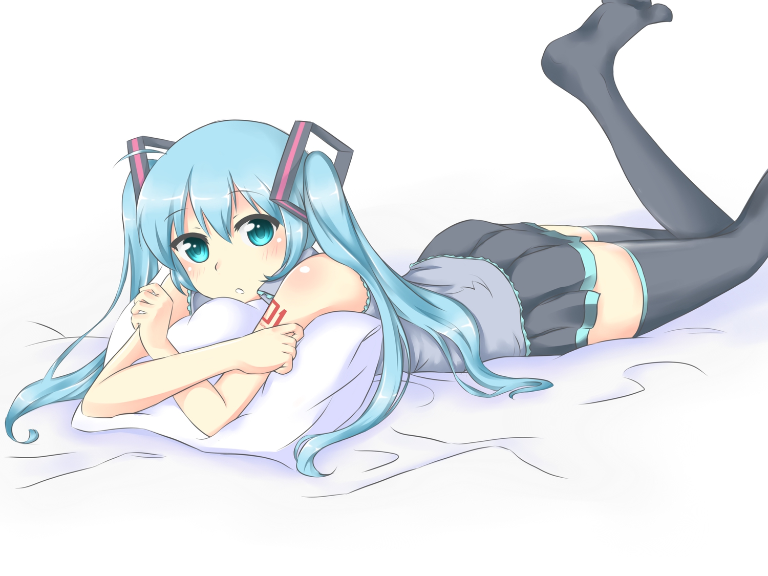 aqua_eyes, aqua_hair, edgarfencer, hatsune_miku, school_uniform, thighhighs, twintails, vocaloid
