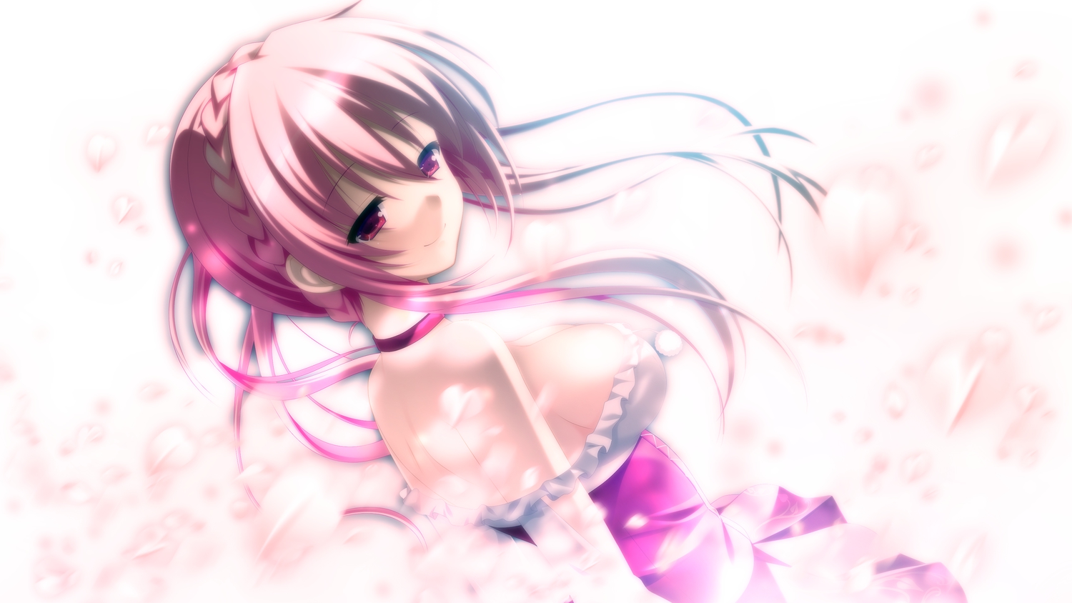 3rd_eye, breasts, cleavage, game_cg, gensou_no_idea, long_hair, makita_maki, nanami_naru