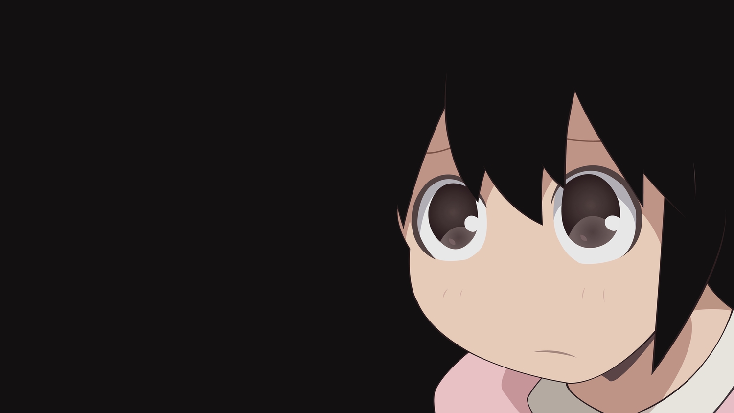 black_hair, brown_eyes, close, hen_zemi, matsutaka_nanako, short_hair, vector