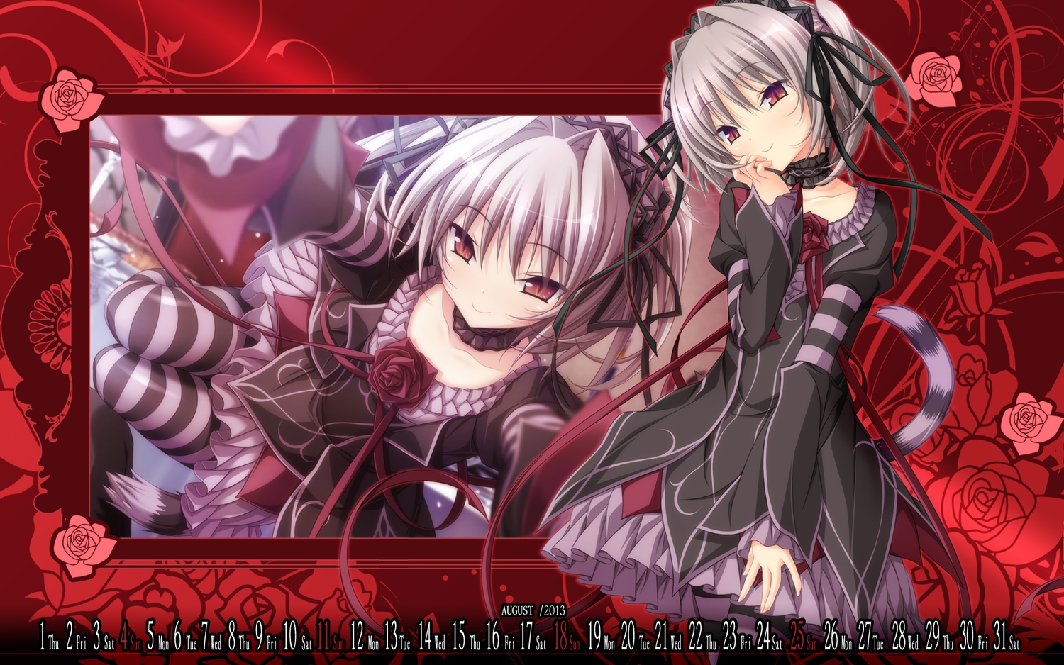 calendar, goth-loli, hapymaher, koku, lolita_fashion, naitou_maia, purple_software